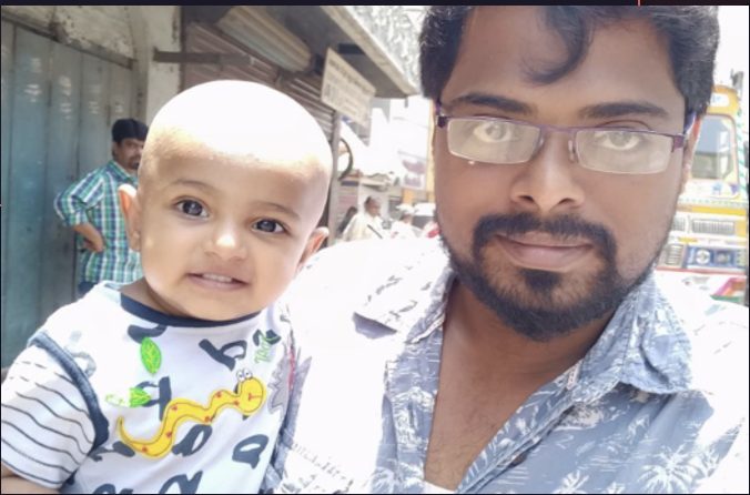 With his newborn